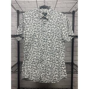 Rodd & Gun Printed Button Down White with Navy Floral Sports Fit